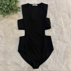 PRADA Sleeveless V Neck Cut out Bodysuit 44